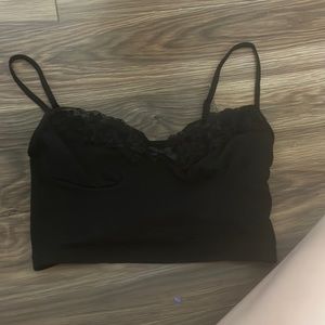 black laced tank top